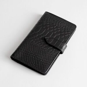 & OTHER STORIES Snake Print Leather Wallet black